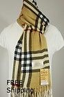 New Pashmina Scarf Shawl-Gold Black Plaids Checks~Silk Cashmere-Soft*Trendy
