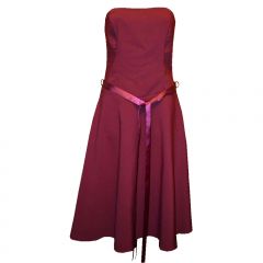 Burgundy Strapless Dress