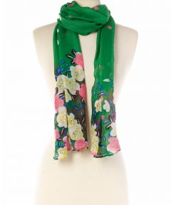 Green Floral Scarf