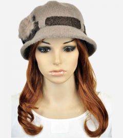 M47 Stylish Cute Bow Real Fur Women Winter Dress Wool Hat Beanie Ski Cap