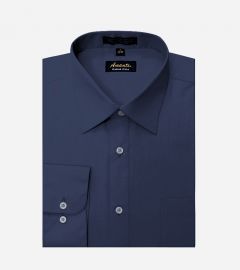 navy blue modern fit cotton shirt-01.jpg