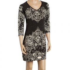Black & White Doily Sweater Dress