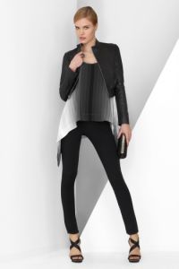Misty Morning Striped Draped Blouse