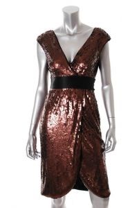 Brown Sequins Dress