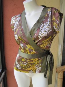 Crossover Paisley Tunic Top
