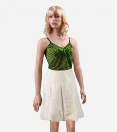 Floral Silk Blend Box Pleat Aline Dress Skirt