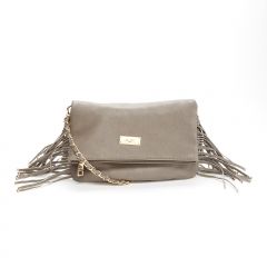 Taupe Fringe Crossbody