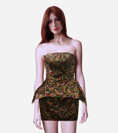 Floral Strapless Dress