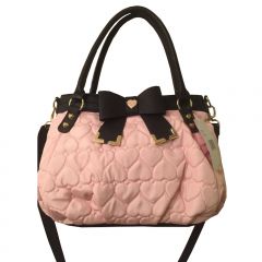 Pink & Black Satchel Handbag