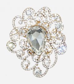 Gold Tone Big Crystal Brooch-01.jpg