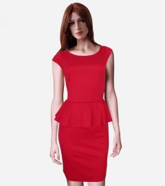 Peplum Party Cocktail Dress