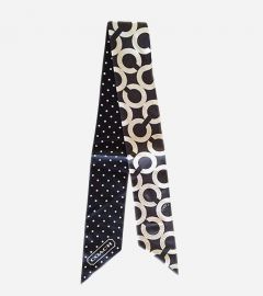 Coach BROWN DAISY OCELOT PONY TAIL SCARF