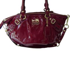 Sophia Crimson Red Patent Purse