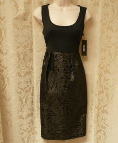 BLACK GOLD METALLIC COCKTAIL DRESS
