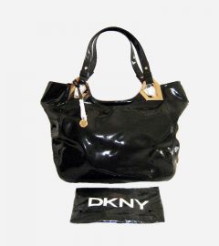 Patent Leather Shopper Satchel Tote