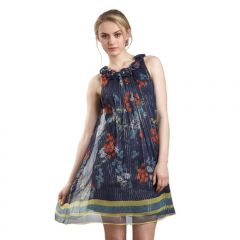 Rosette Neck Dress