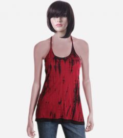Red Printed Love Matchbook Yoga Tank Top