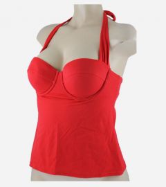 Red Push Up Swimsuit Tops