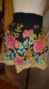 Vintage Inspired Floral Print Skirt