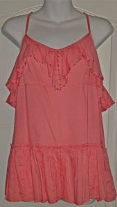 Coral Beaded Layered Top Dress