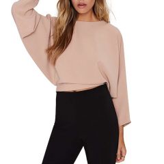 Light Pink Dolman Sleeve Shirt
