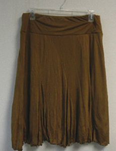 Brown Panel Skirt
