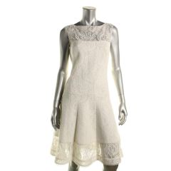 Ivory Lace A-Line Cocktail Dress