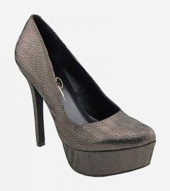 Silver Platform Stiletto Heels Shoes