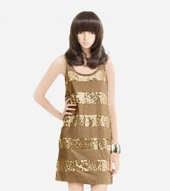 Sequin Stripe Tank Dress