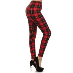 Red Plaid Leggings