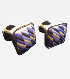 blue square silver tone cufflink-01.jpg