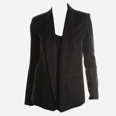 Black Linen Blazer