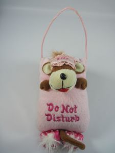 Monkey Plush Do Not Disturb Door Knob Hanger
