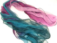 New Fashion Multicolor 100 Percent Silk Three Layers Scarf