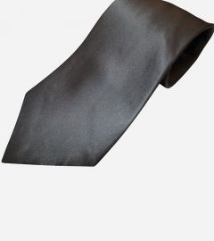 nicole miller Black Skinny Silk Neck Tie -01