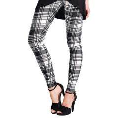 Black & Ivory Plaid Leggings