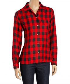 Black & Red Buffalo Check Button-Up Top