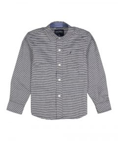 Sport Navy Stripe Button-Up