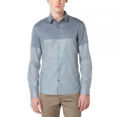 Bering Sea Blue Block Button-Up