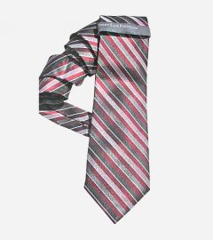 burgundy & charcoal gray silk men's tie-01.jpg