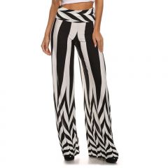 Navy & White Chevron Palazzo Pants