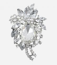 Clear Crystal Teardrop Flower Brooch-01.jpg
