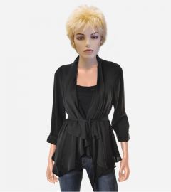 Black Lace Cardigan Shirt