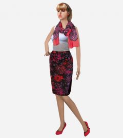 'Tamar' Stretch Silk Skirt