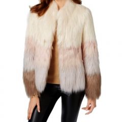 Beige Faux Fur Ombre Jacket  
