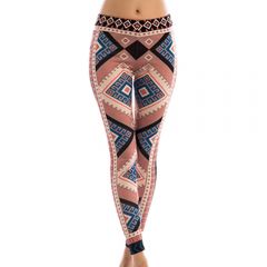 Blue & Orange Geometric Leggings