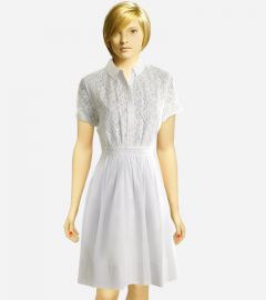 White Casual Lace Dress