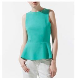Peplum Frill Top